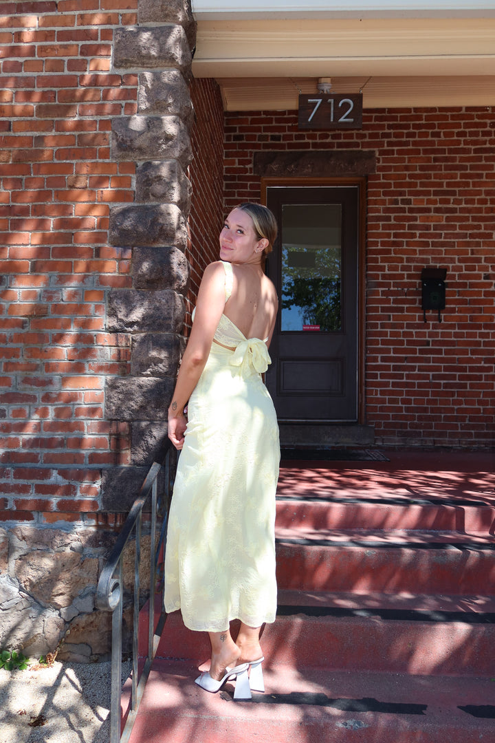 SUNSHINE EMBROIDERED MAXI DRESS
