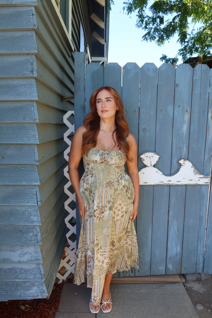 The Renaissance Corset Midi Dress