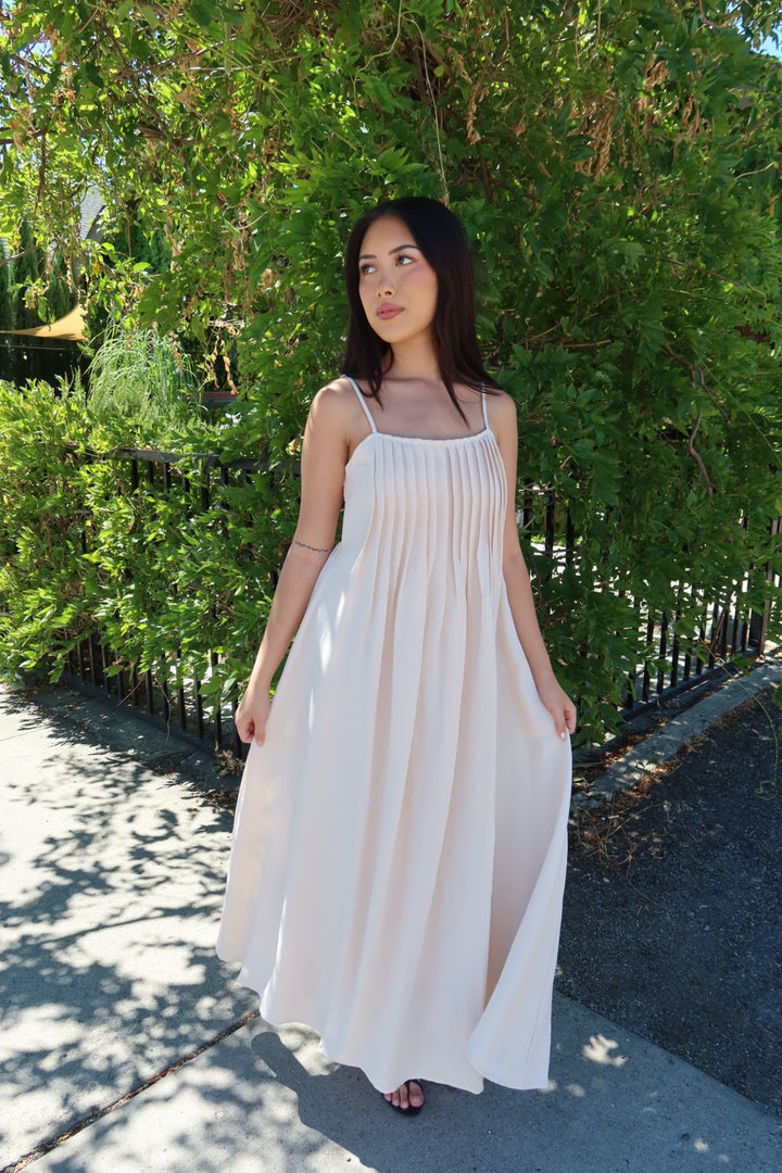 Penelope Pintuck Midi Dress