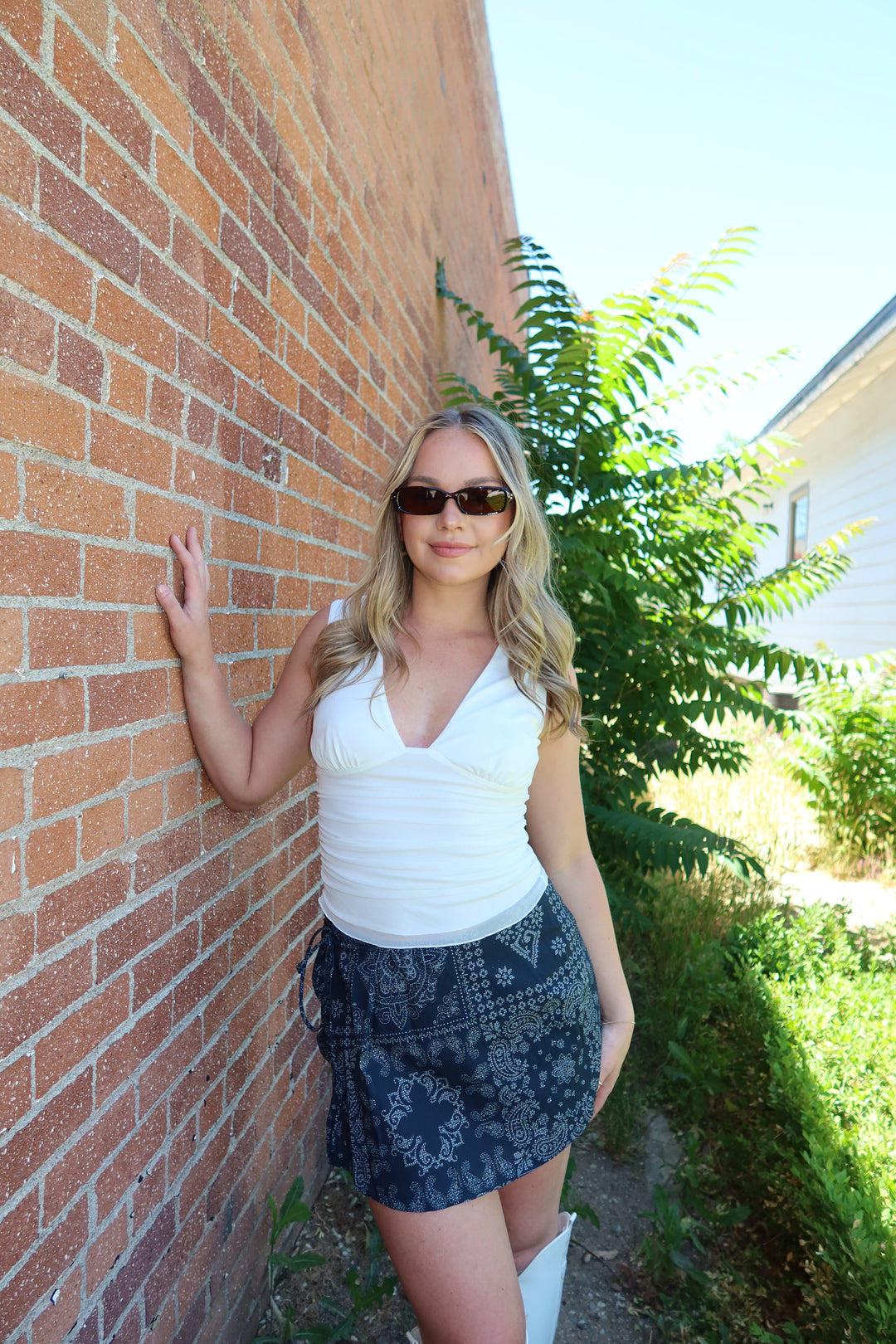 Wrangler Paisley Denim Skort