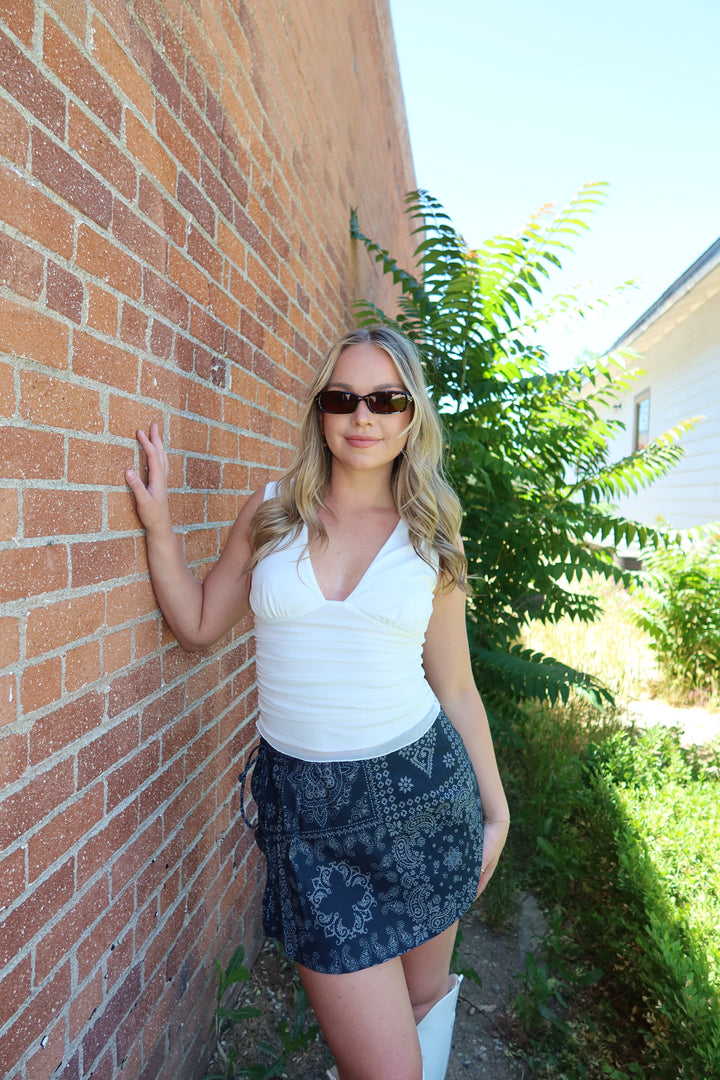 Wrangler Paisley Denim Skort