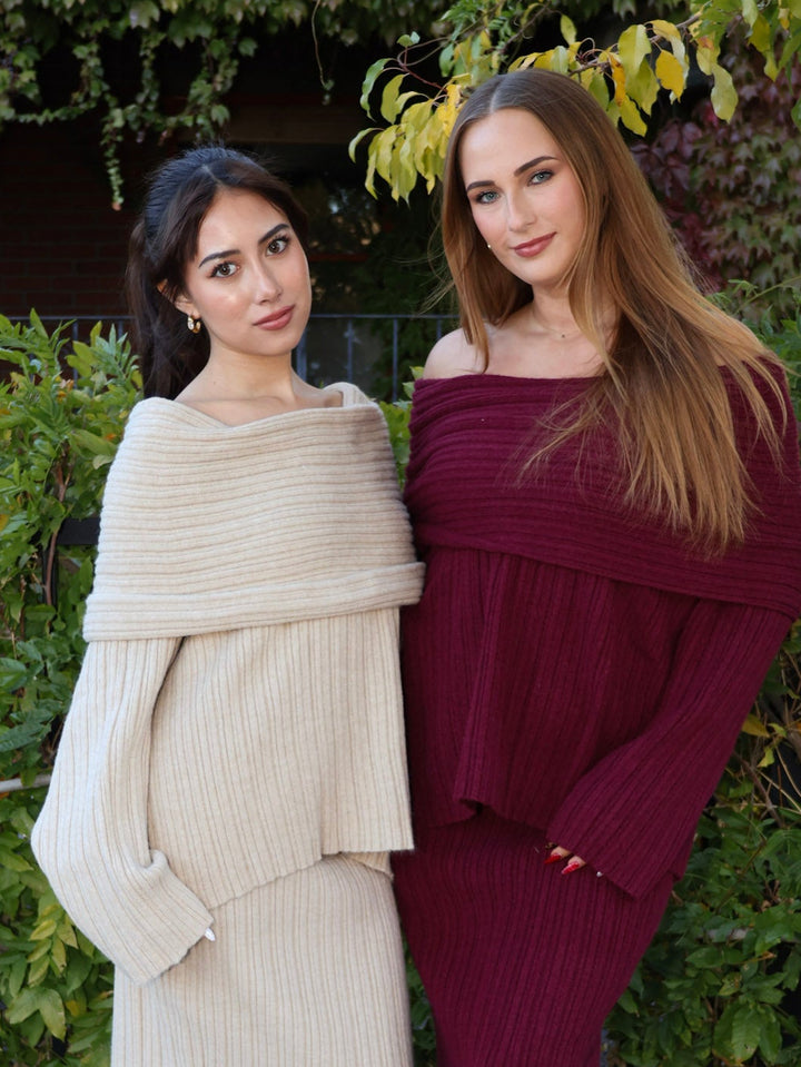 RHYKA OFF SHOULDER SWEATER