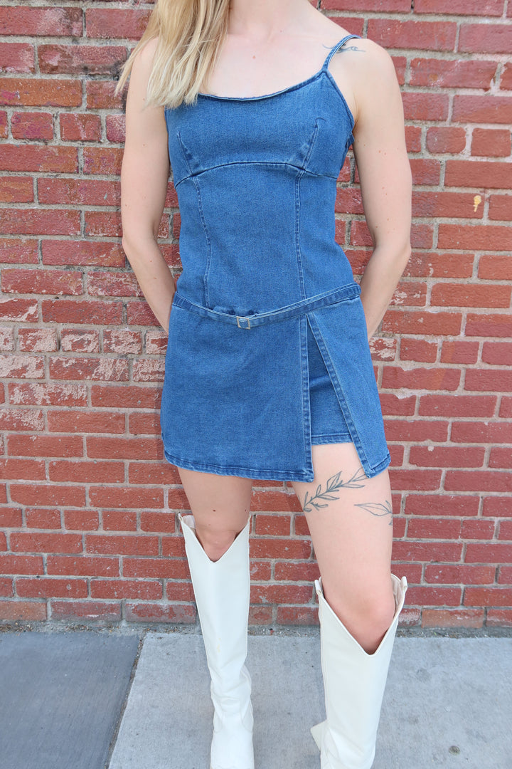 The Blueprint Denim Mini Dress