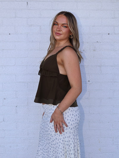 LUNA RUFFLE LACE CAMI
