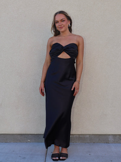 ANNIE SATIN MAXI DRESS