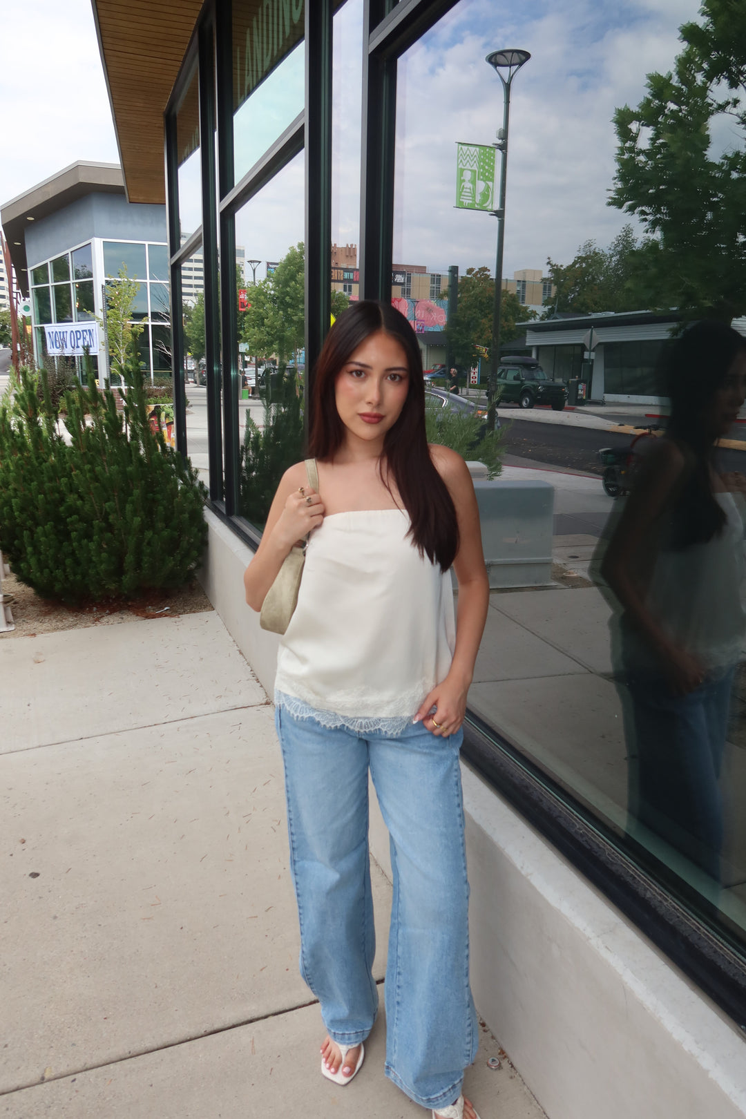 The Darla Lace Tube Top — Cream