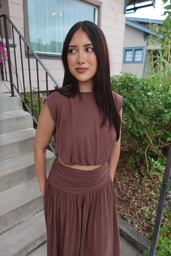 The Elaia Balloon Top — Mocha