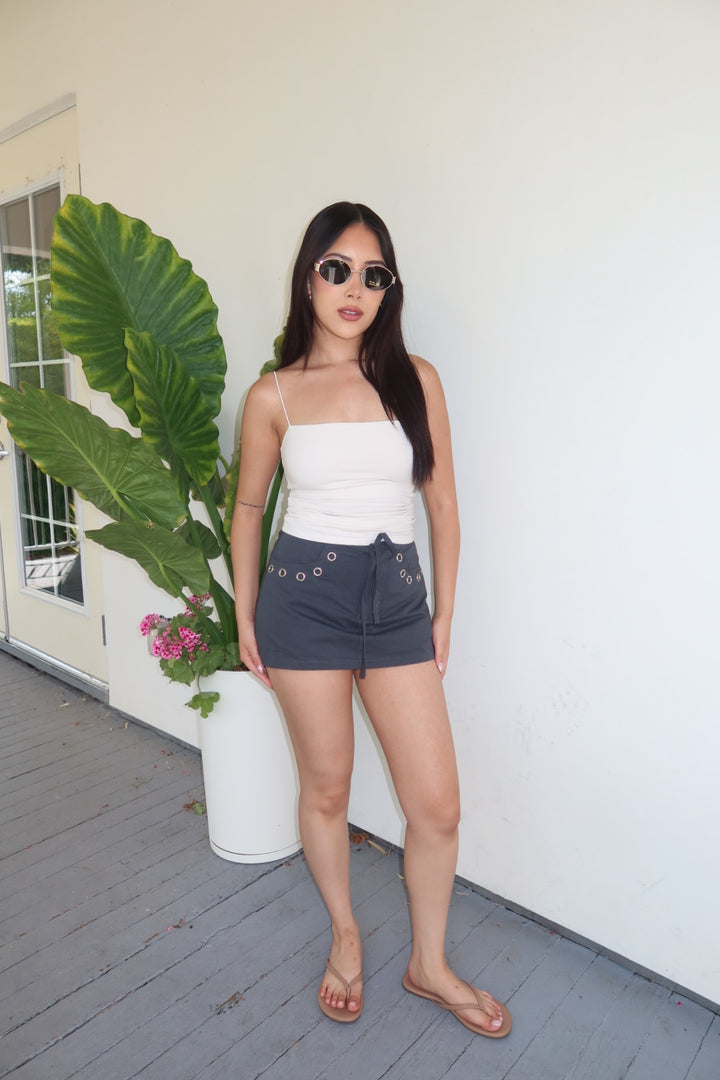 Loucia Low Waist Mini Skort - Navy
