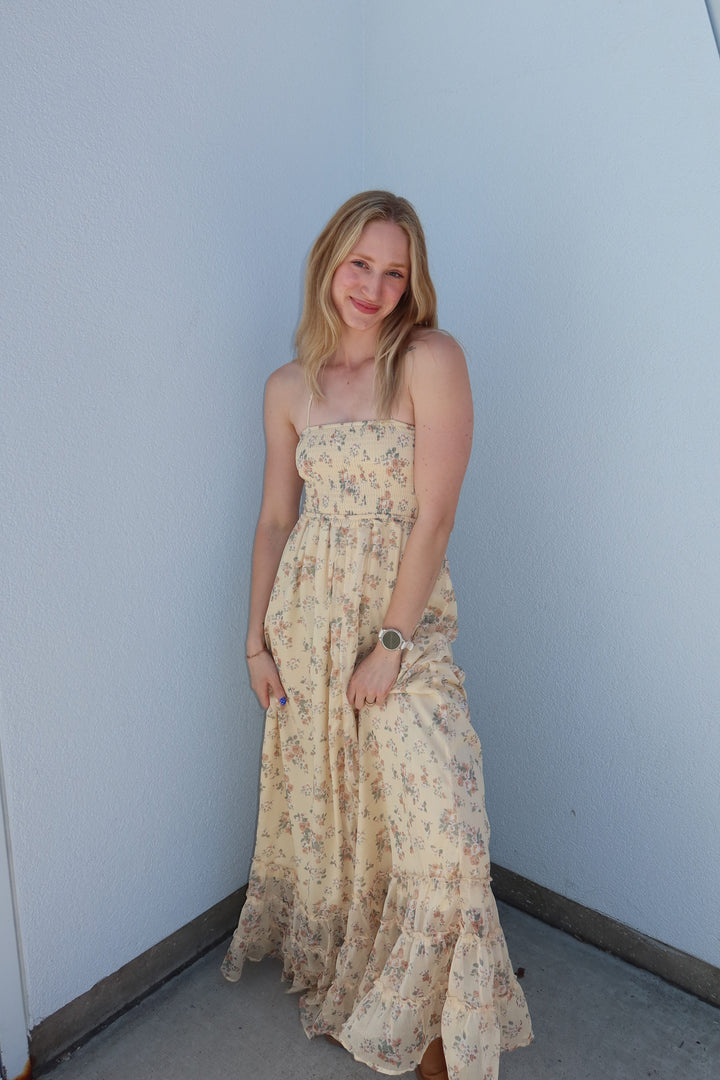 Jones Floral Smocked Maxi Dress