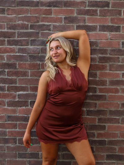 LILA LACE HATER MINI DRESS