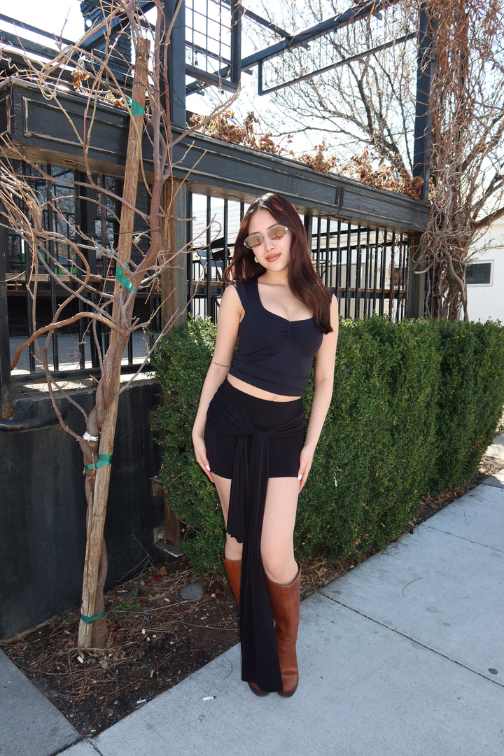 SASHA WRAP MINI SKIRT