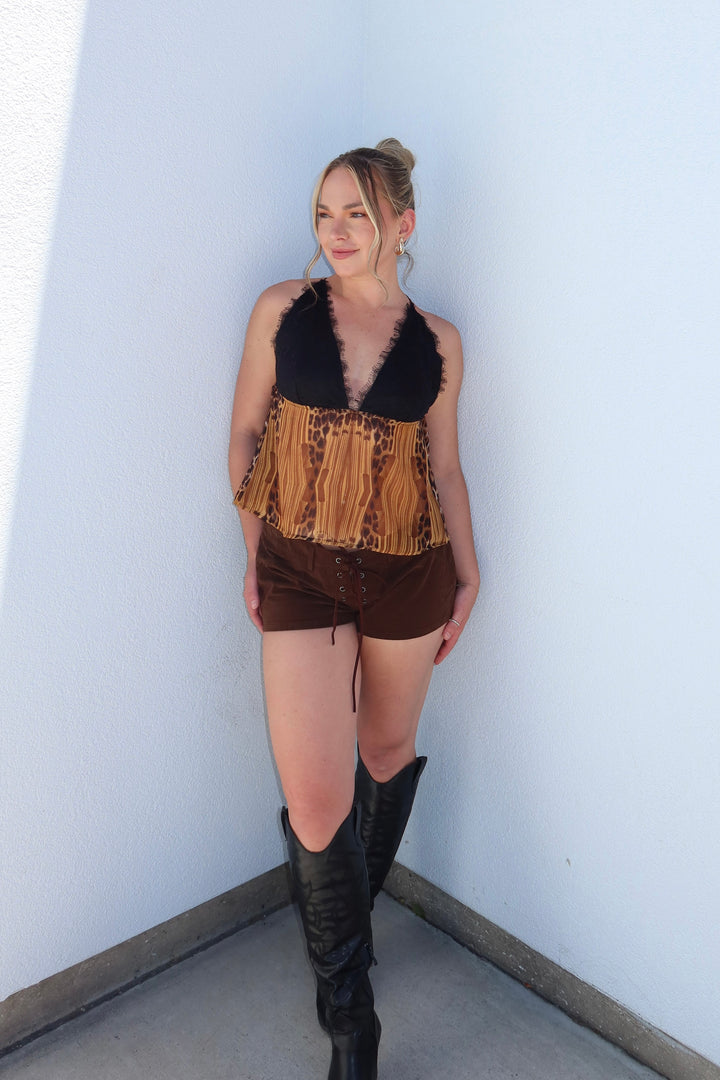 The Leopard Lace Top