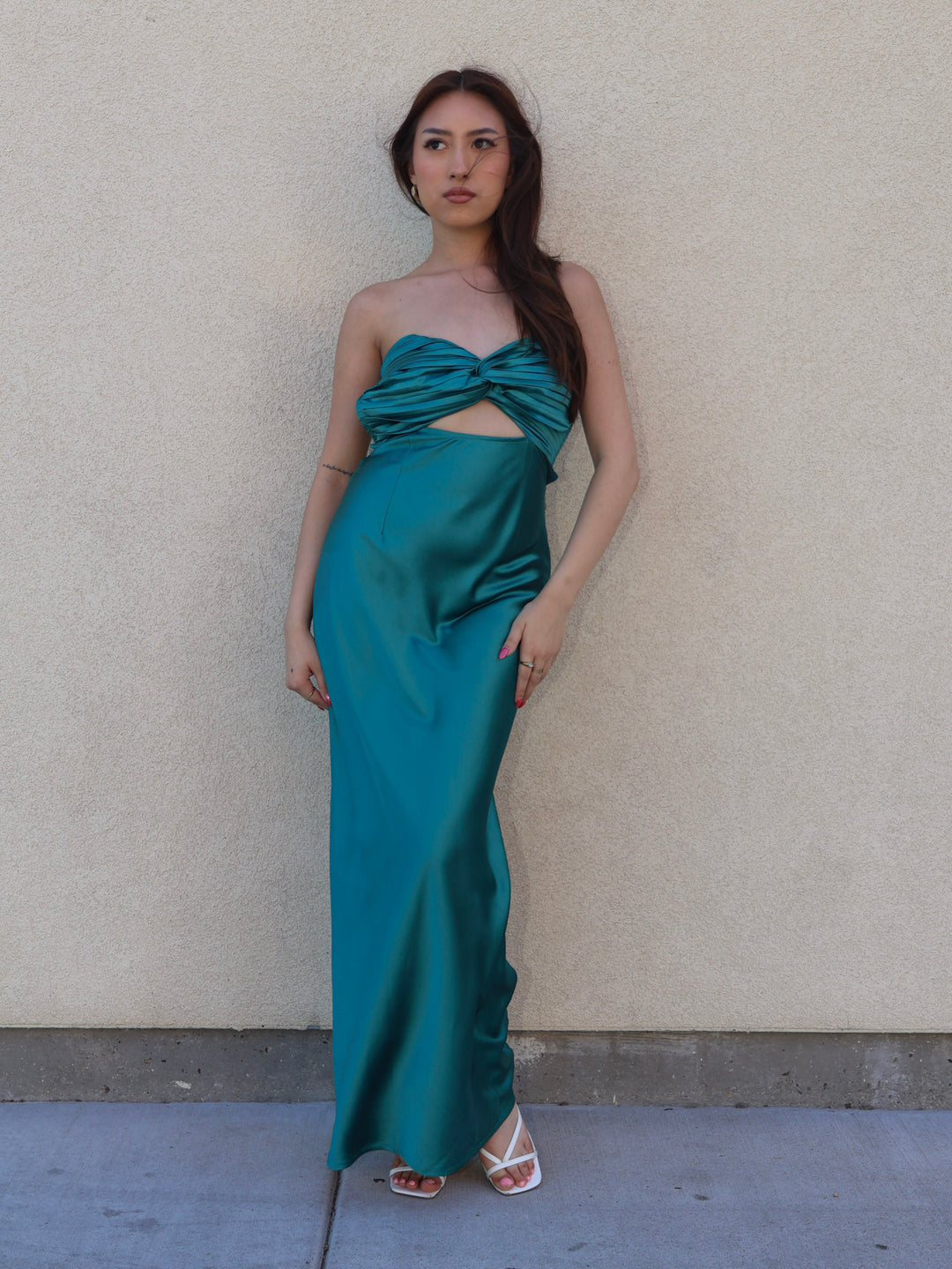 ANNIE SATIN MAXI DRESS