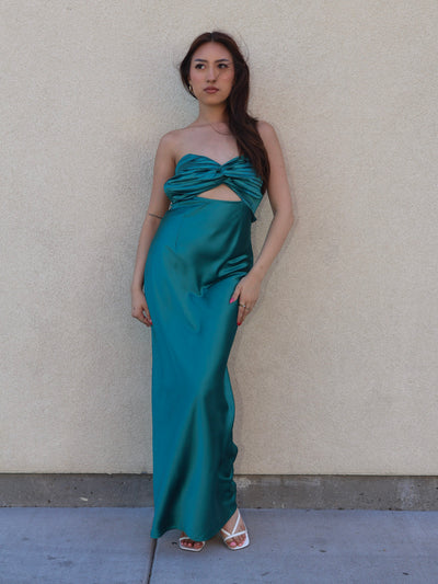 ANNIE SATIN MAXI DRESS