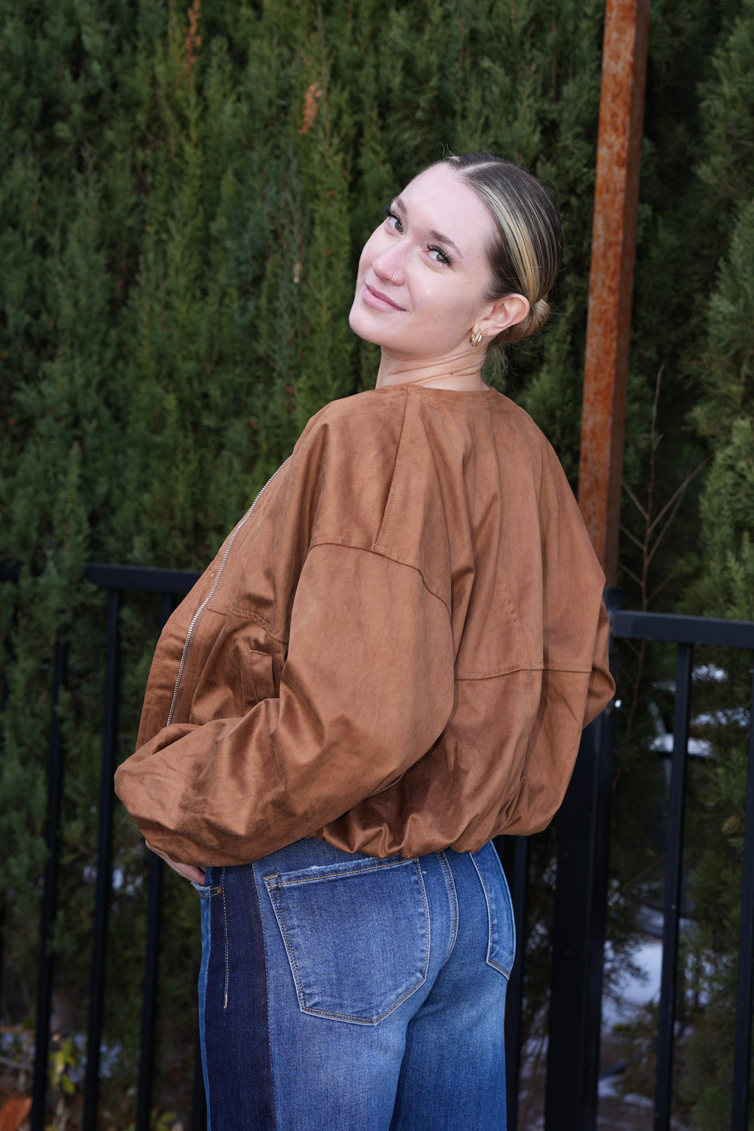 AMALITA SUEDE BOMBER JACKET