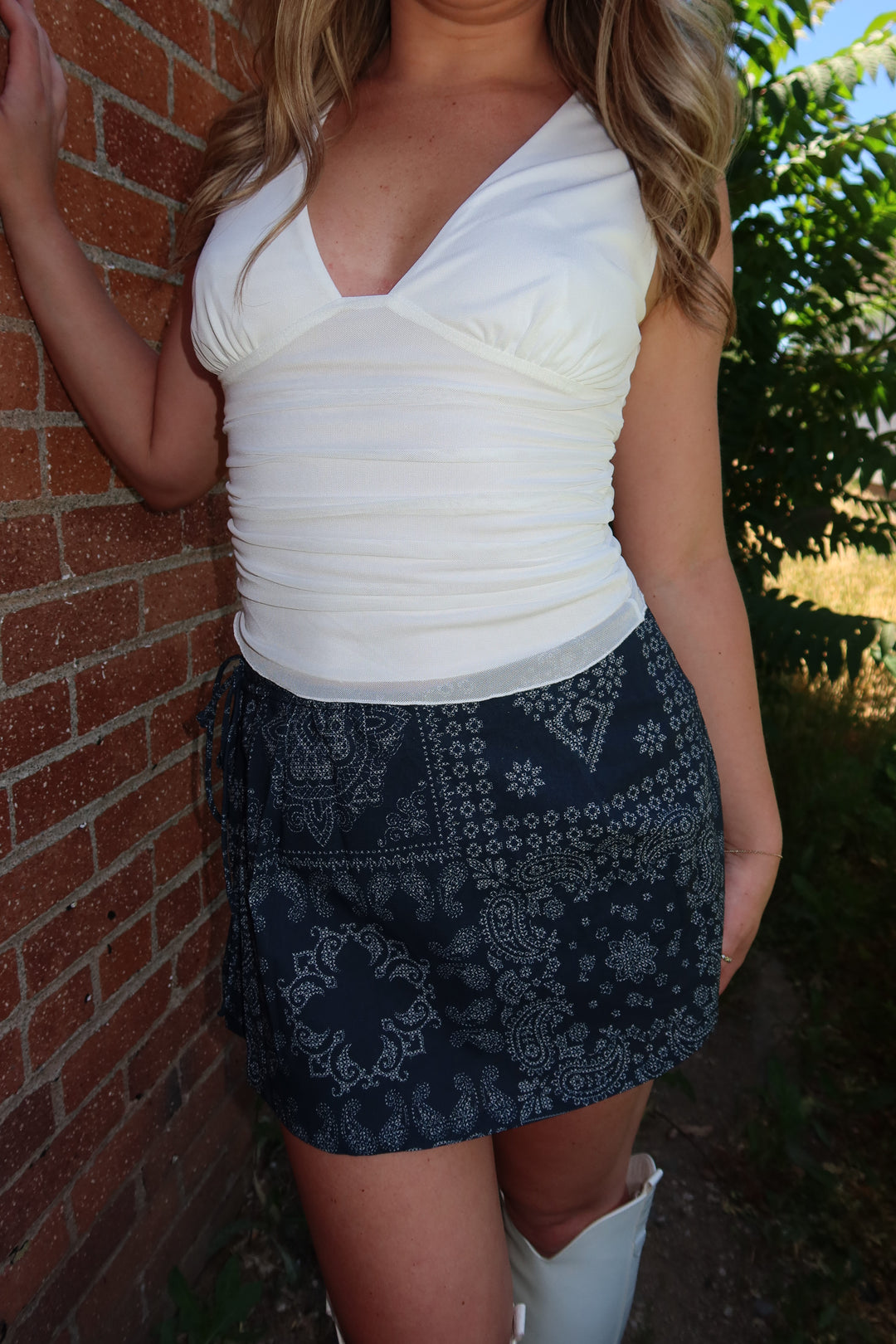 Wrangler Paisley Denim Skort
