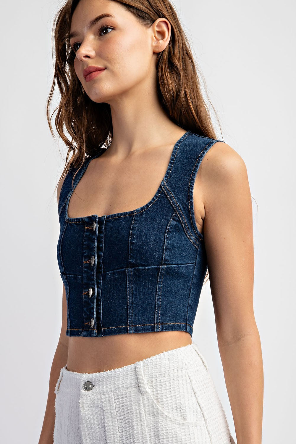 KARLEE DENIM CROP TOP