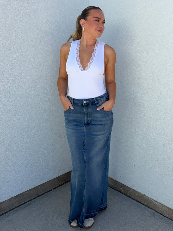 BASELINE DENIM MAXI SKIRT