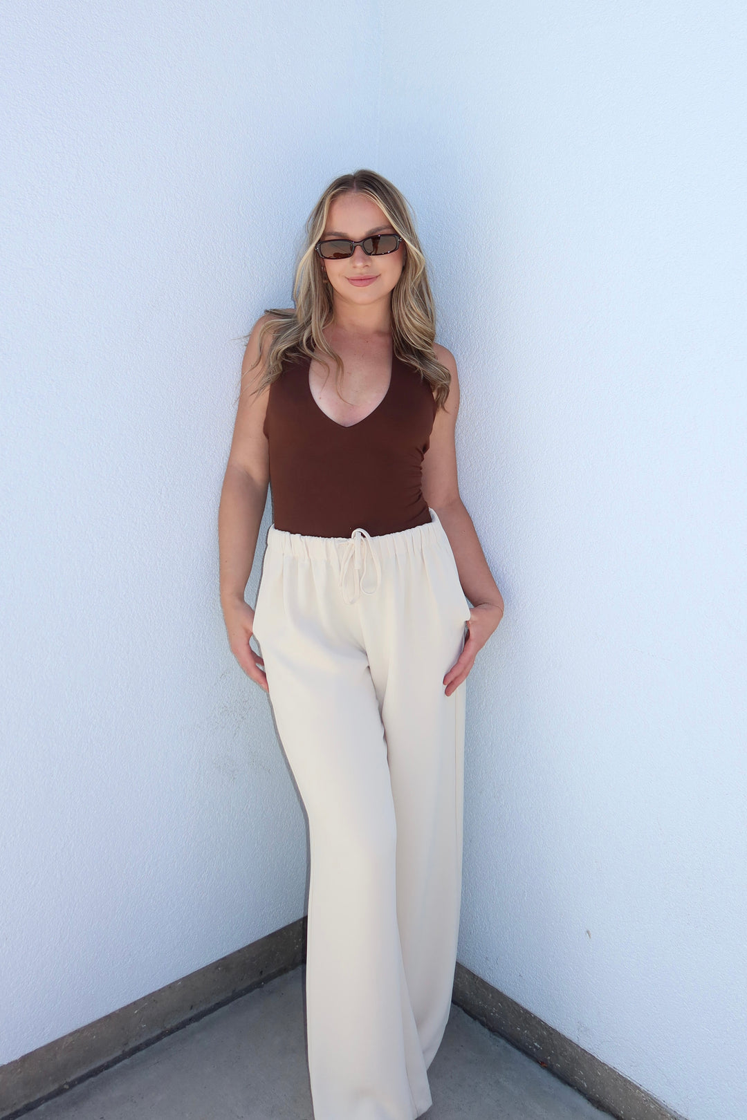 The Siren Halter Bodysuit - Brown