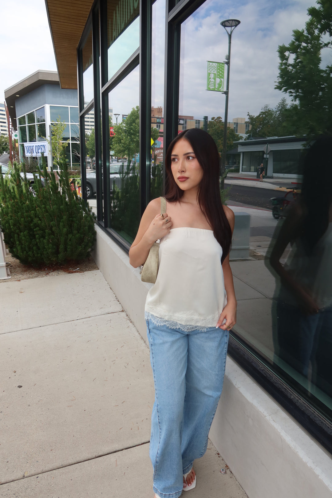 The Darla Lace Tube Top — Cream