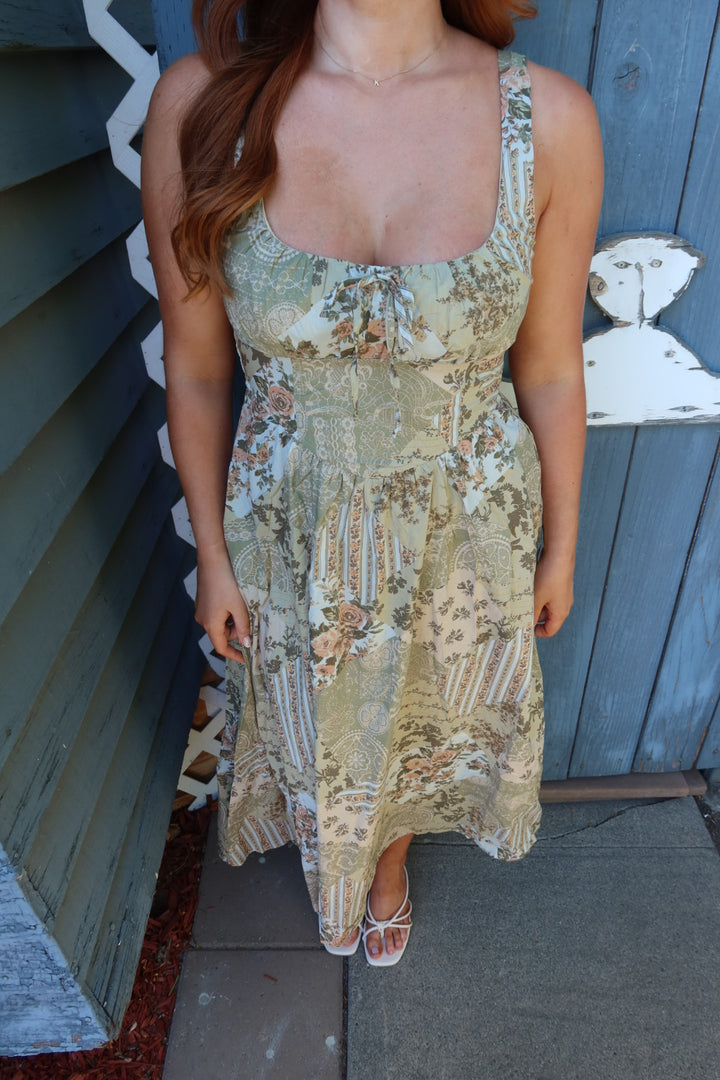 The Renaissance Corset Midi Dress