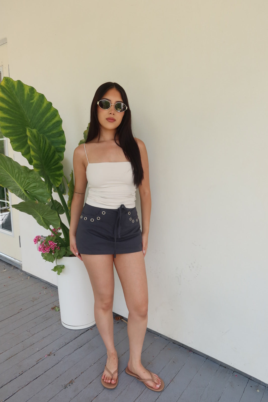 Loucia Low Waist Mini Skort - Navy