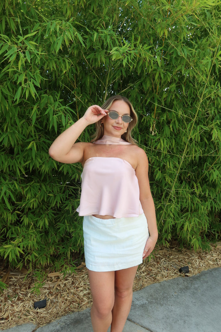 Sendaya Satin Scarf Top