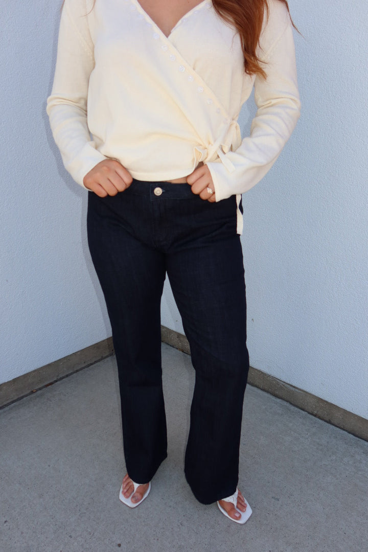 Indigo Denim Flare Pants
