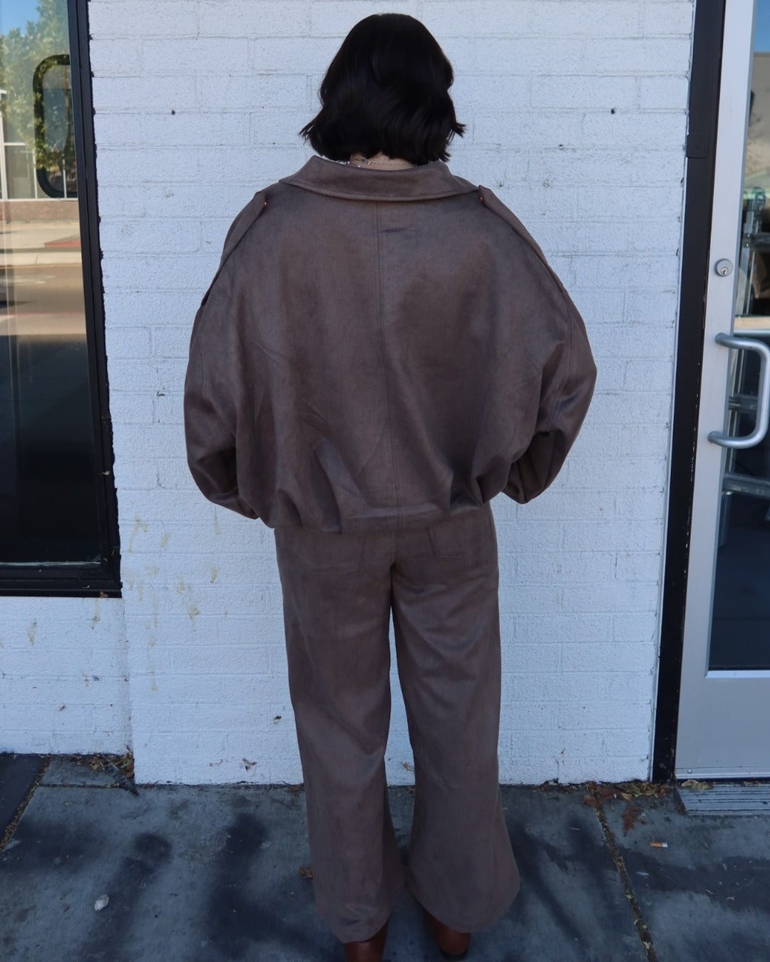 Mojave Faux Suede Wide Leg Pants
