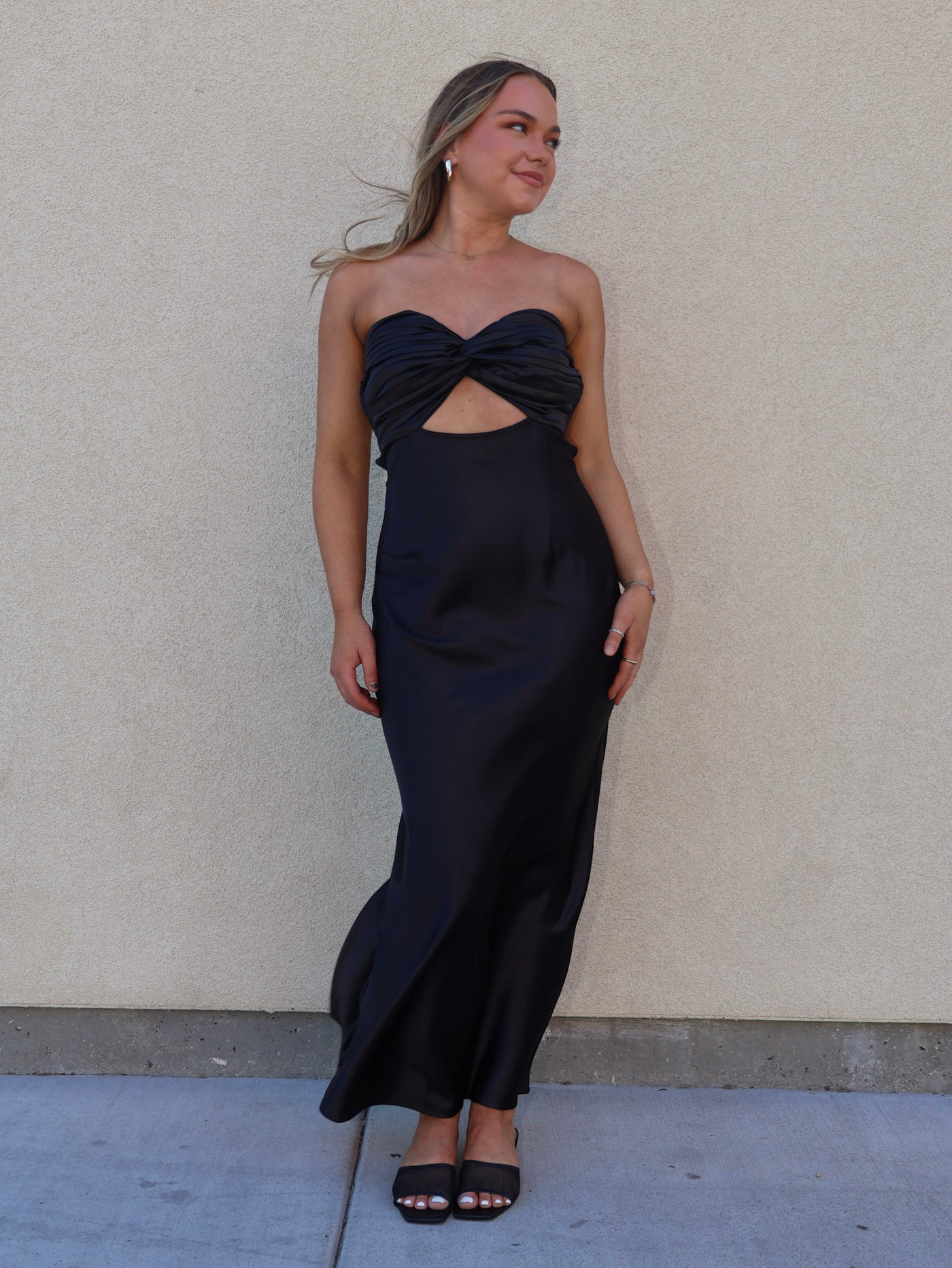 ANNIE SATIN MAXI DRESS