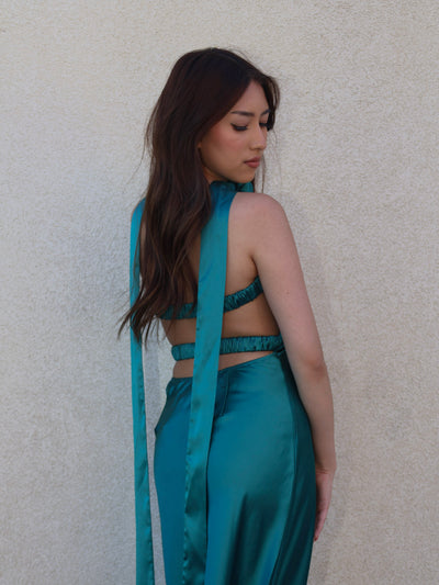 ANNIE SATIN MAXI DRESS