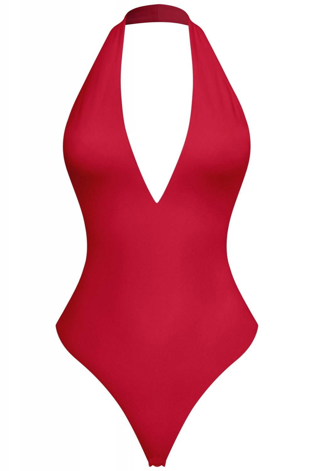 The Siren Halter Bodysuit - Red