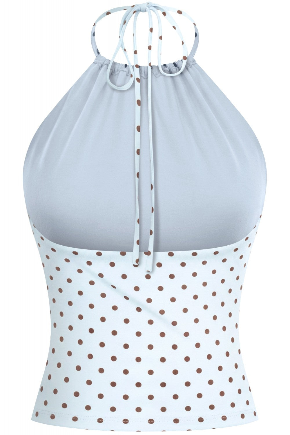Coco Polka Dot Halter Top - Light Blue