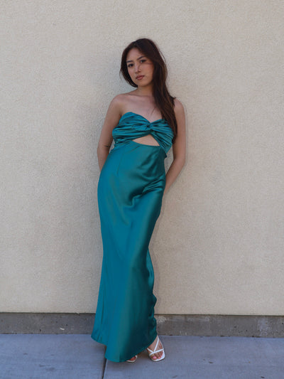 ANNIE SATIN MAXI DRESS