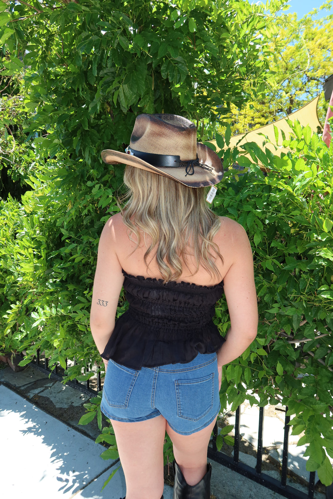 Rebel Ruffled Tube Top - Black