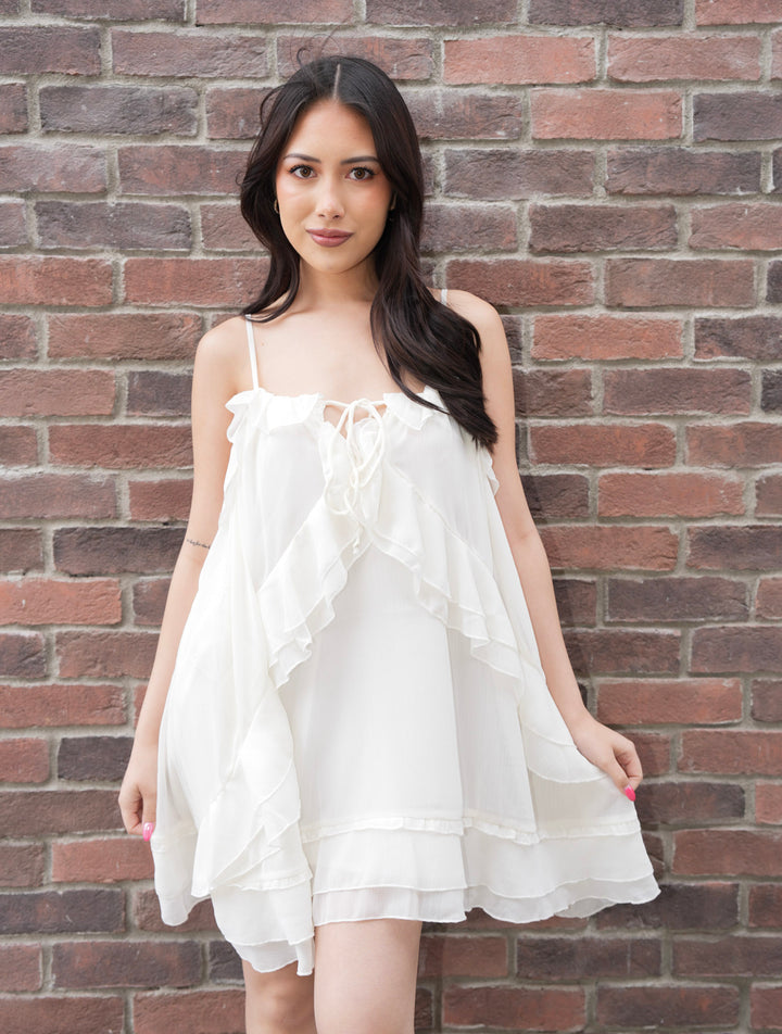 WILLOW CHIFFON MINI DRESS