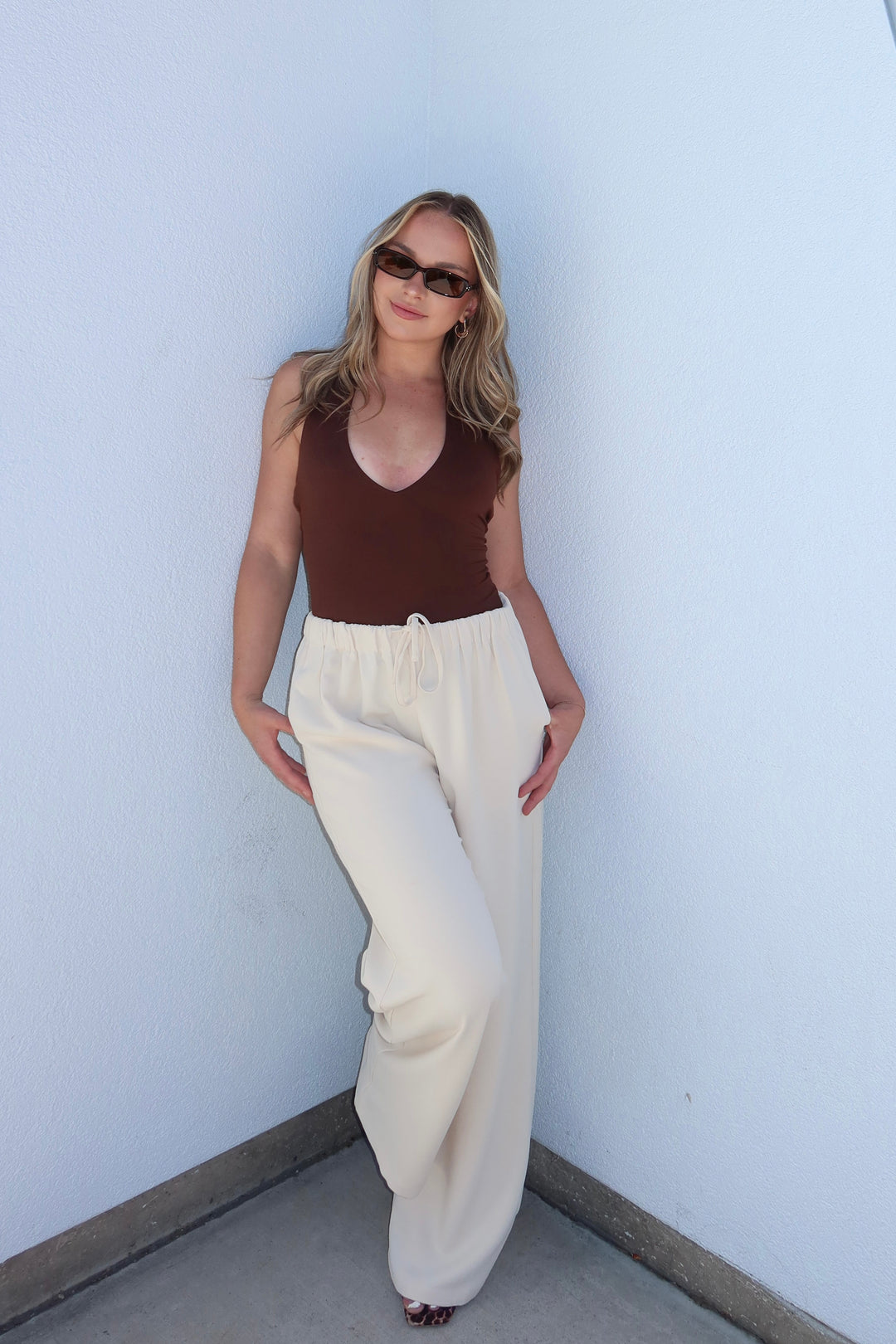 The Siren Halter Bodysuit - Brown