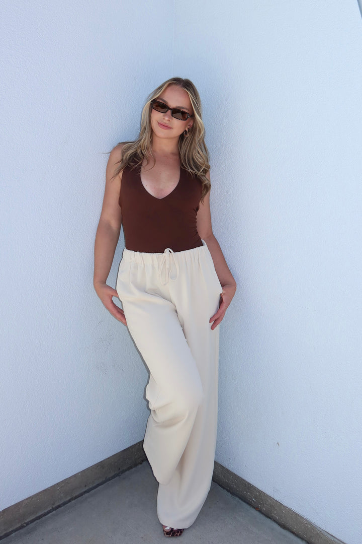 The Siren Halter Bodysuit - Brown