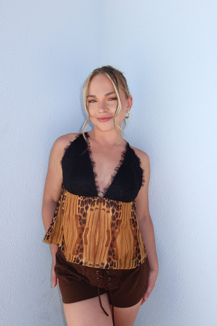 The Leopard Lace Top