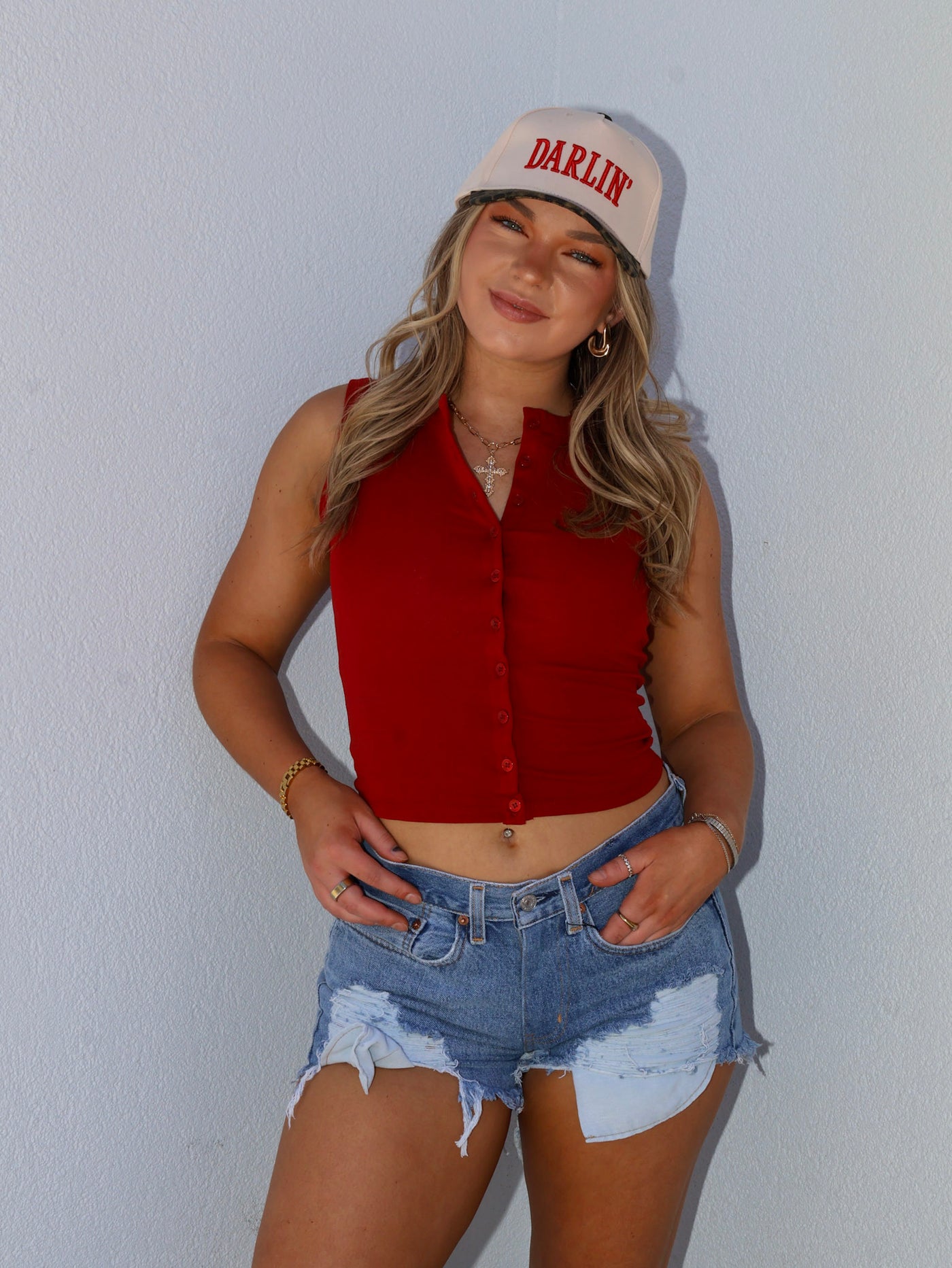 HARPER BUTTON UP TANK