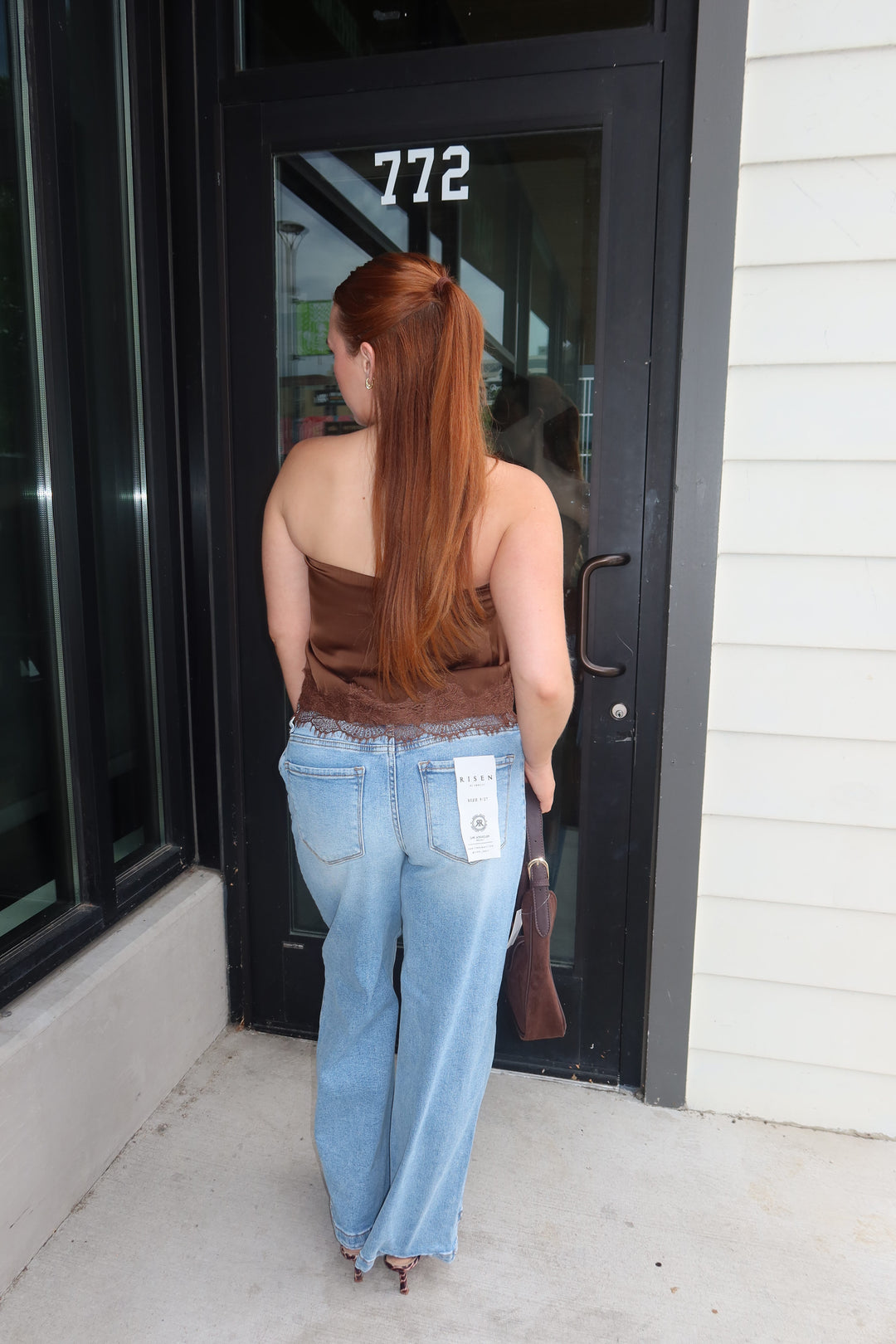 The Darla Lace Tube Top — Chocolate