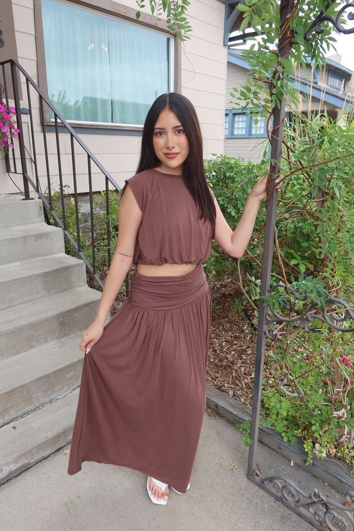 The Elaia Balloon Top — Mocha