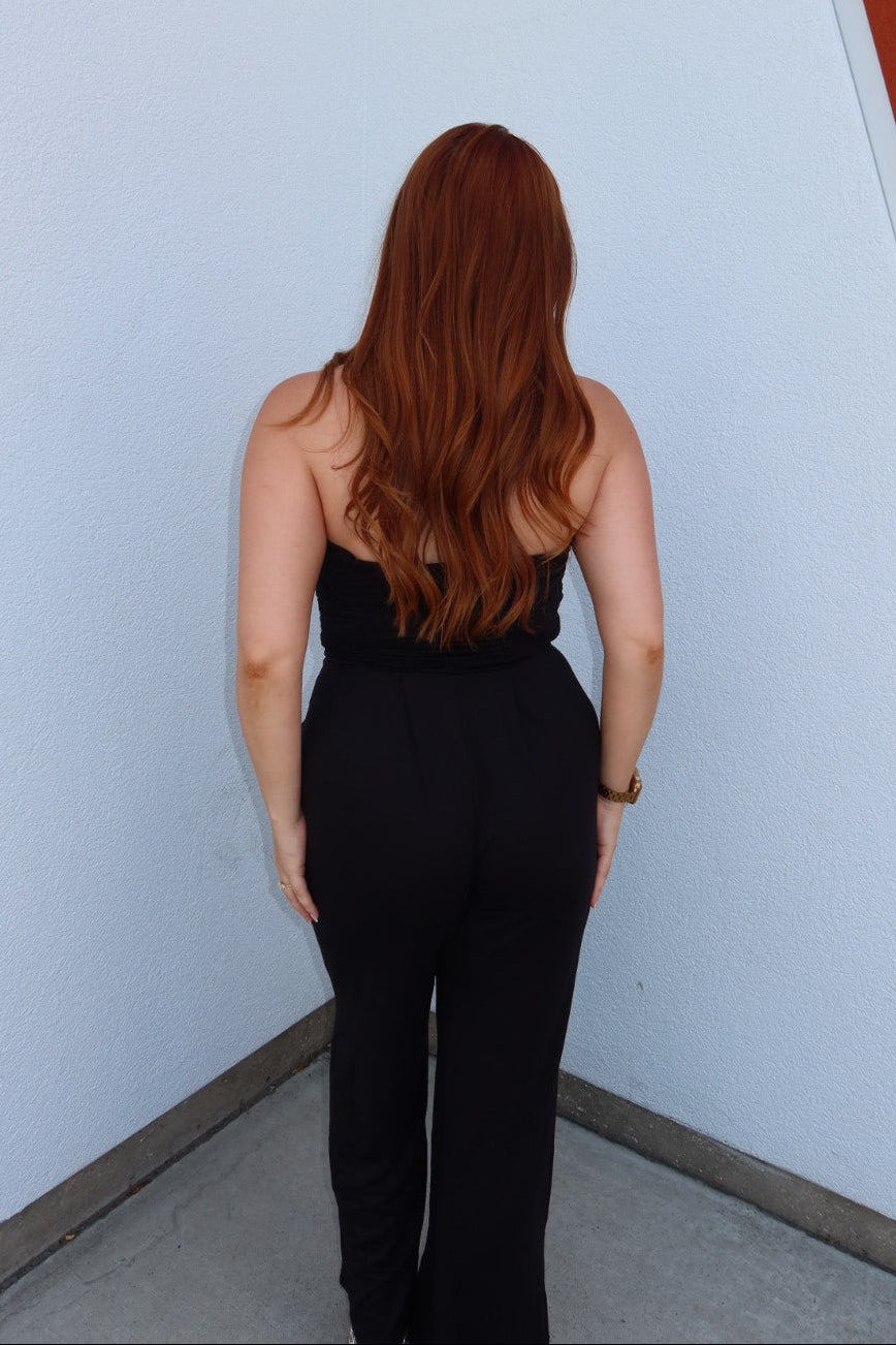 The Raven Strapless Palazzo Jumpsuit