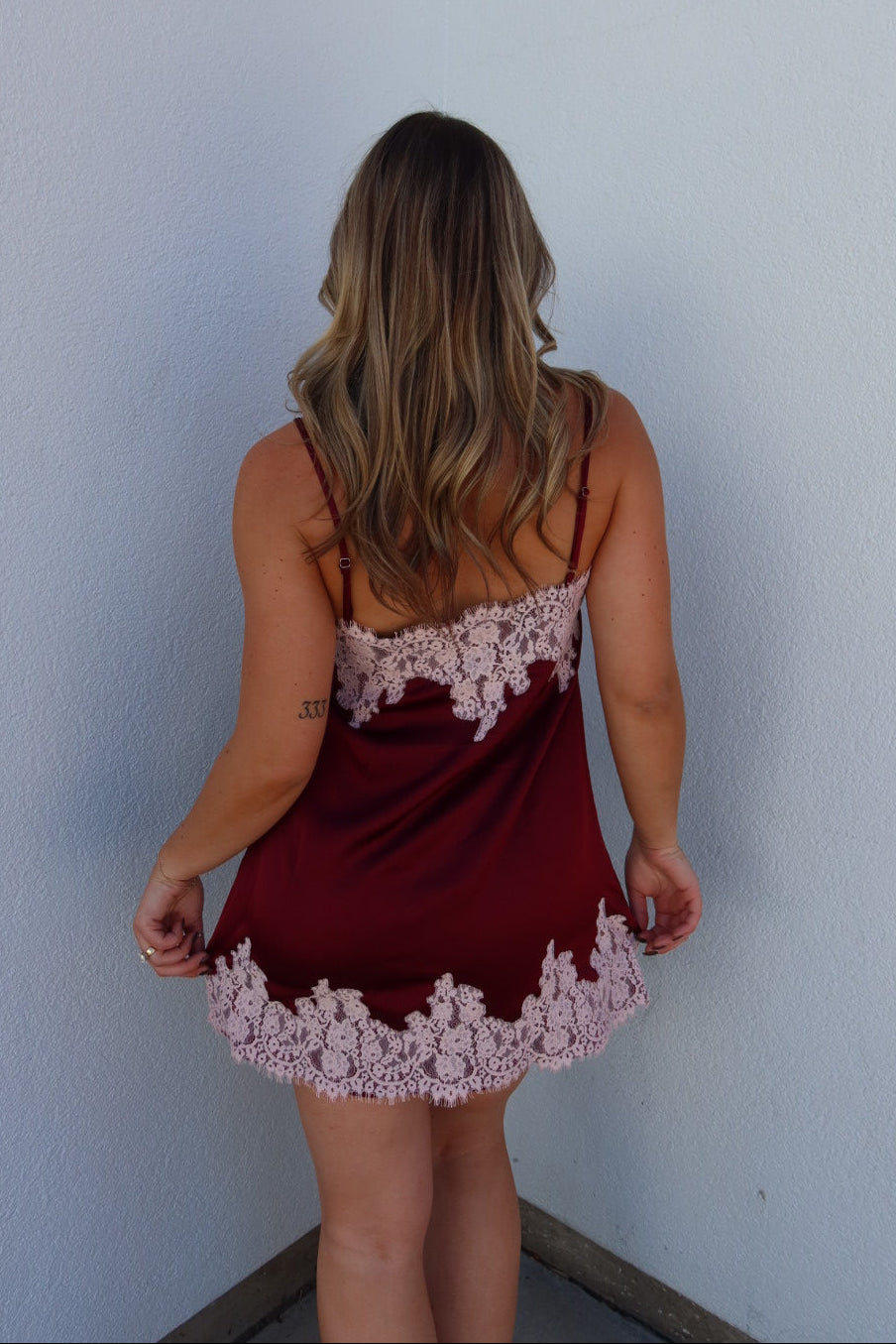 Astrid Contrast Satin Mini Dress