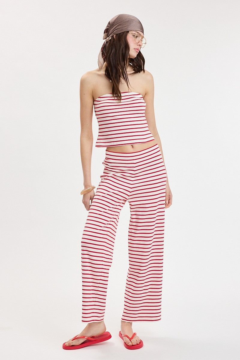 STRIPED STRAIGHT PANTS