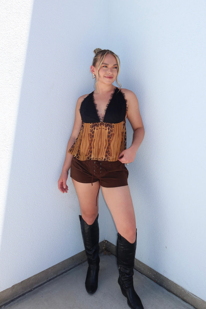 The Leopard Lace Top