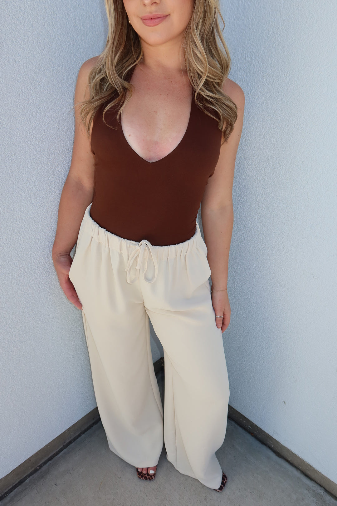 The Siren Halter Bodysuit - Brown