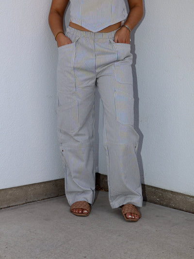 HARBOR STRIPE TWILL PANTS
