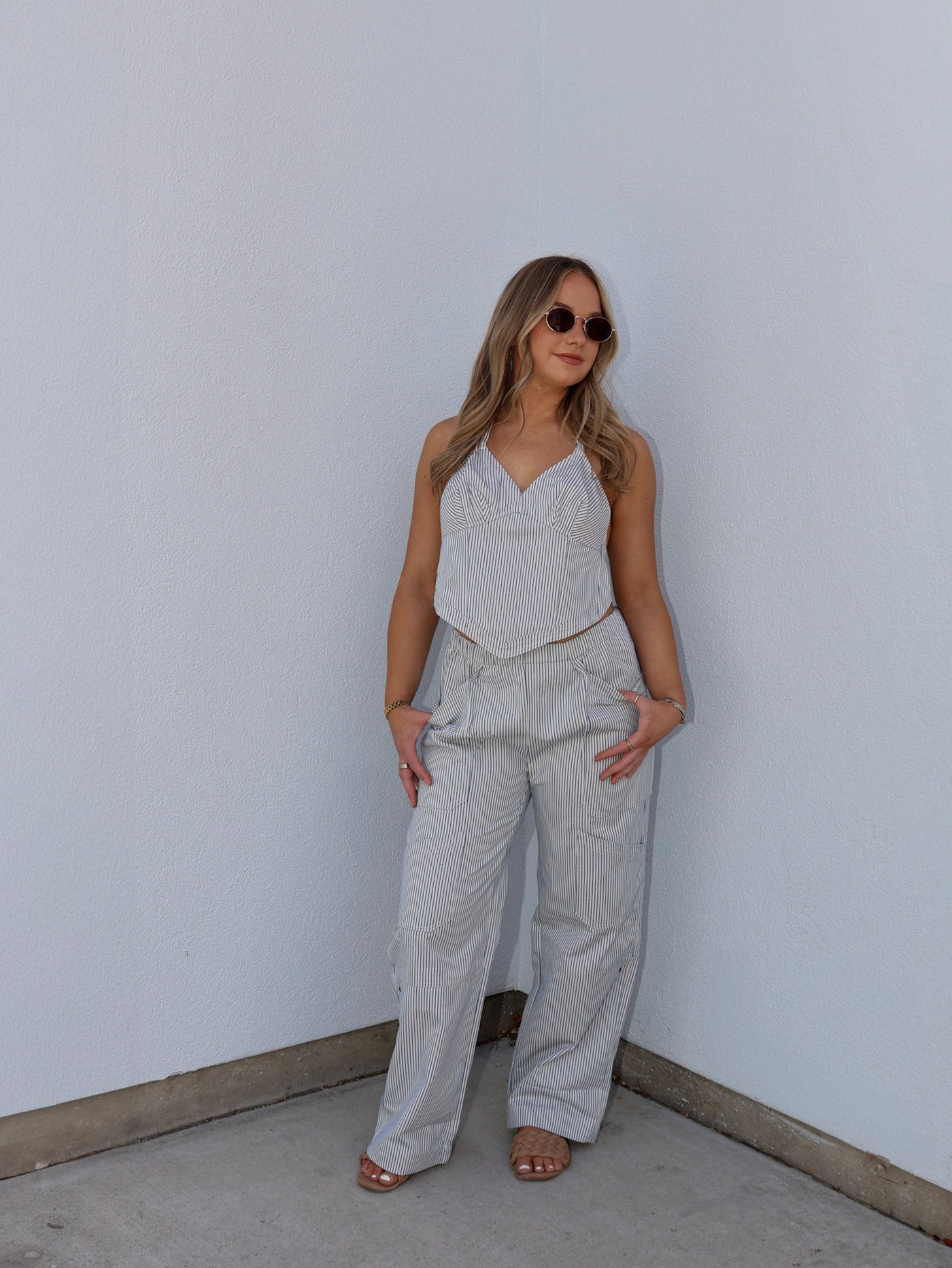 HARBOR STRIPE TWILL PANTS