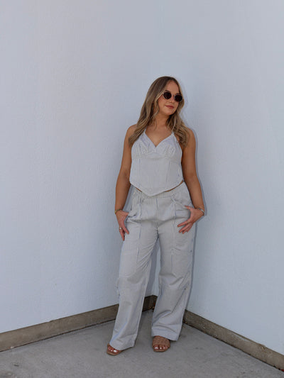 HARBOR STRIPE TWILL PANTS